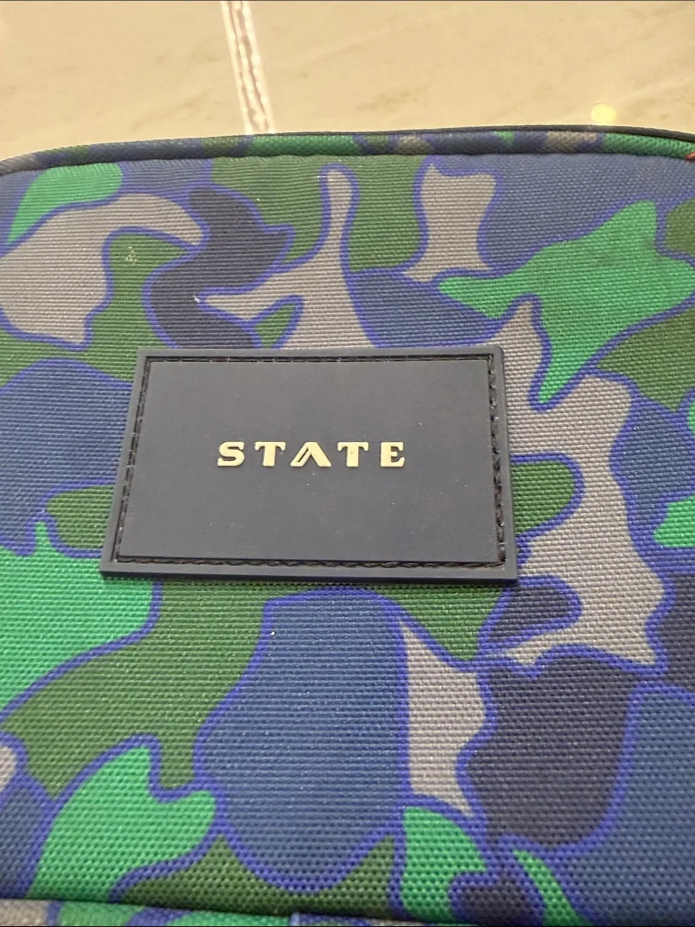 STATE Green and Blue Camo snack bag Rodgers